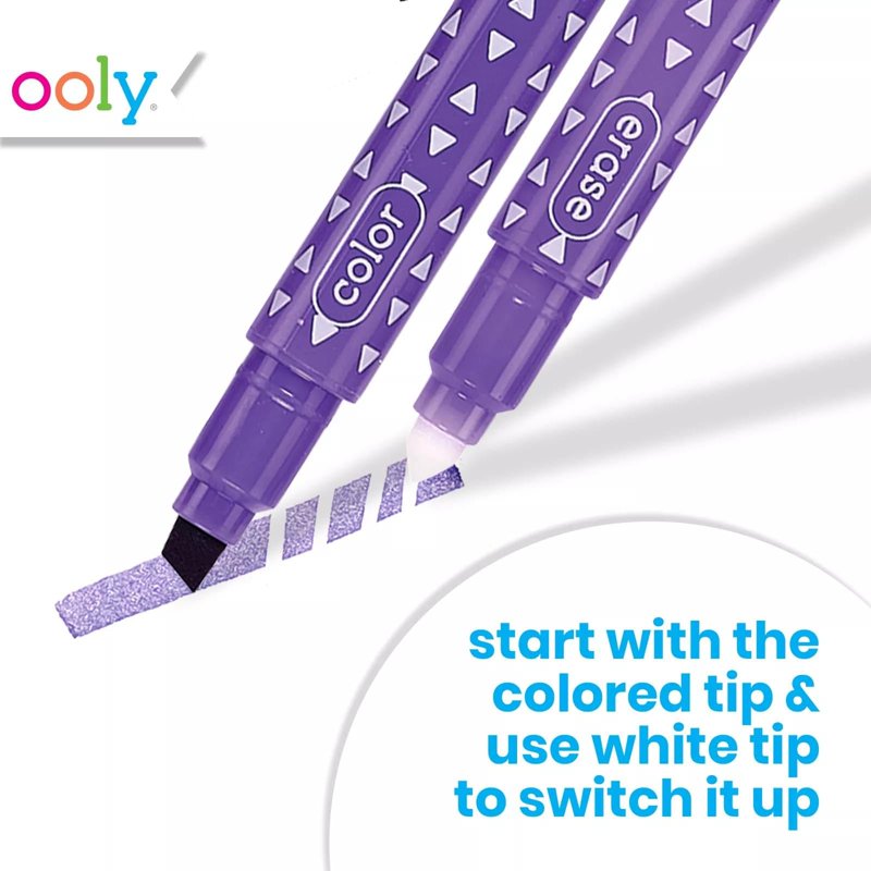 Erasable Markers Set of 12 - Bright, Vibrant Colors for Kids & Adults