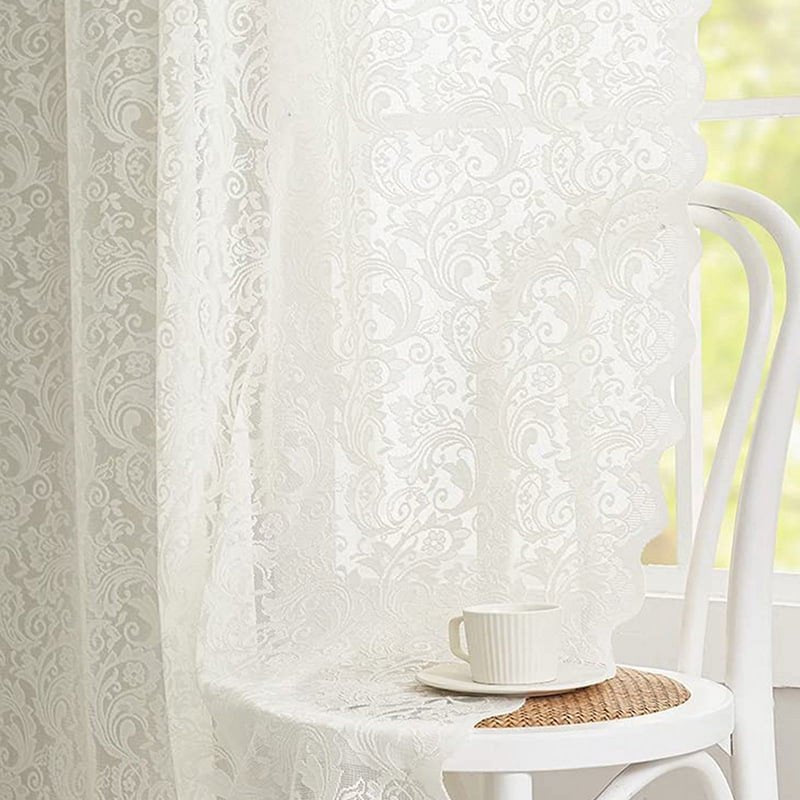 Sheer Window Curtain Panel - Light & Airy Privacy Cover for Bedroom & Living Room 78x55in