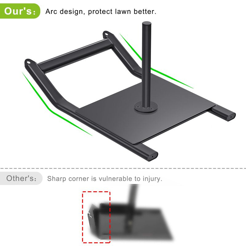 Weighted Sled for Speed & Strength Training - Fits 1" & 2" Plates, Black