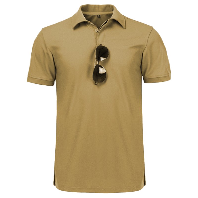 SPEEDRUN 5-Pack Men’s Polo Shirts Short Sleeve Moisture-Wicking Casual Collared 3XL – Green Blue Khaki Black Gray
