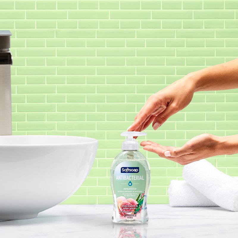 Antibacterial Sensitive Liquid Hand Soap with Rosewater & Aloe - 11.25 oz - Pack Variants