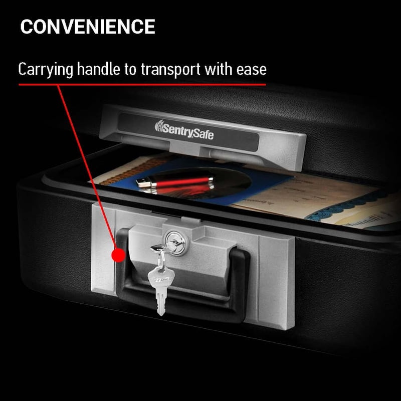 Fire-Resistant Safe with Key Lock 0.25 Cu. Ft. for Documents & Electronics