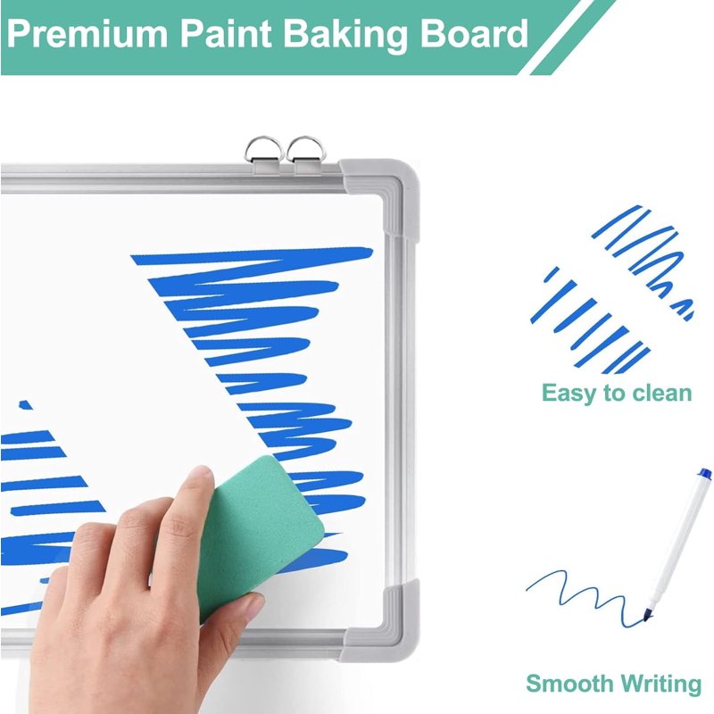 16x12 Double-Sided Dry Erase Board with Monthly Calendar & Accessories