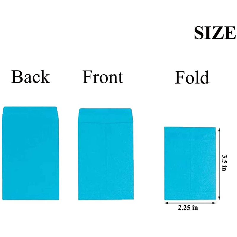 Self-Adhesive Small Envelopes Pack for Seeds Coins Stamps Storage 200 Pack