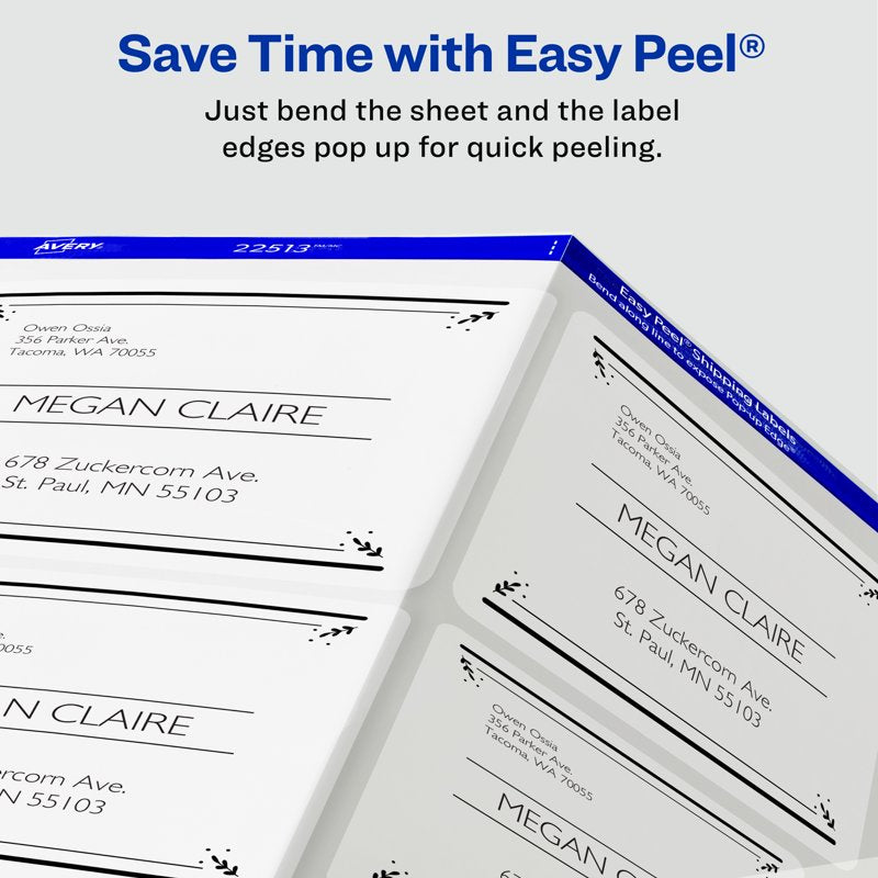 Clear Shipping Labels - 2 x 4 Inch, 500 Pack, Matte Adhesive Address Labels