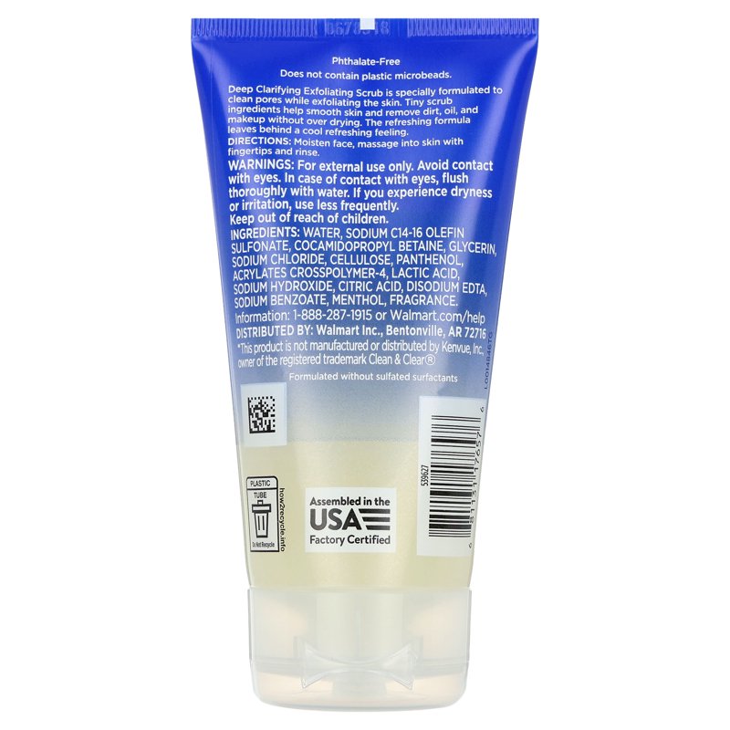 Deep Clarifying Facial Cleanser Exfoliating Scrub 3 Pack - Acne-Prone Skin
