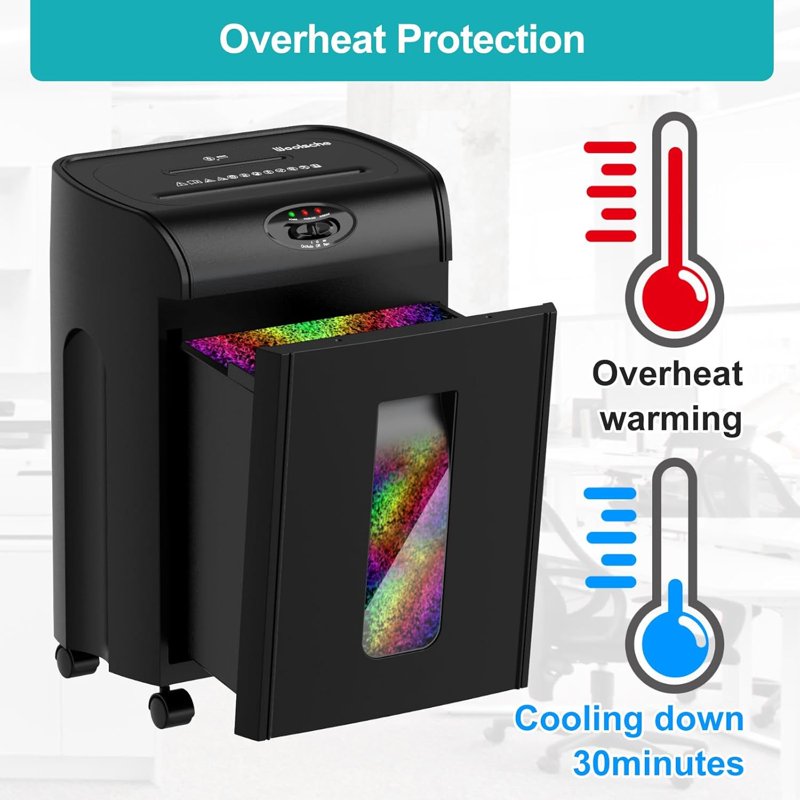 Cross Cut Paper Shredder 16-Sheet with 4.76-Gallon Bin, Security Level P4 Office