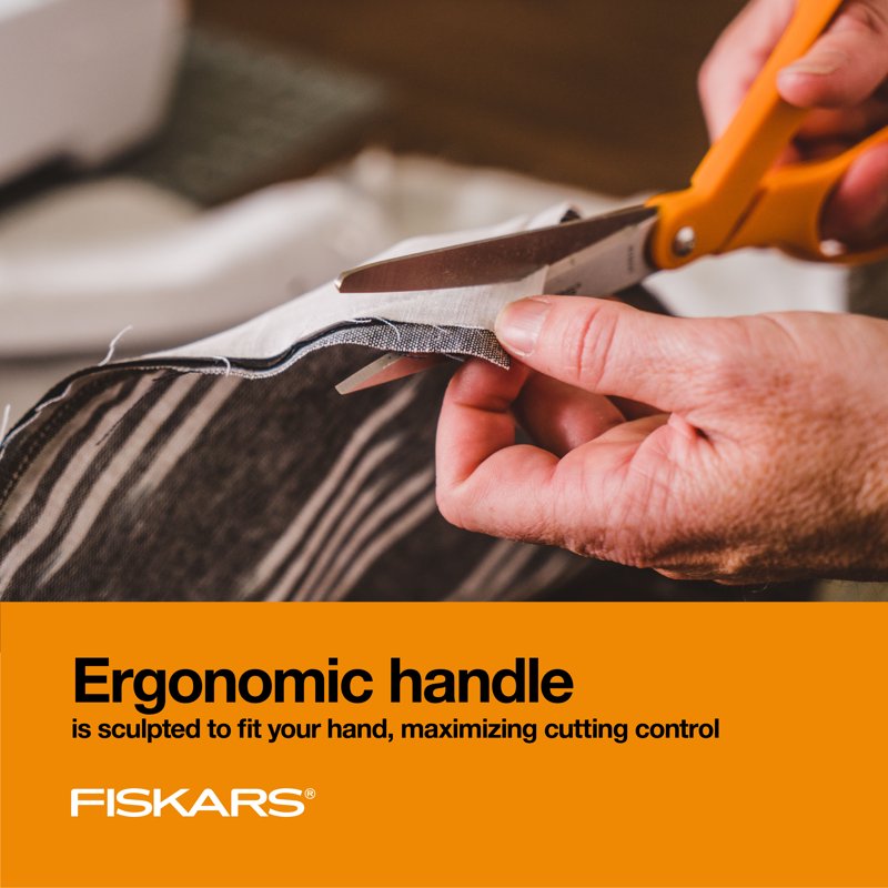 Fiskars 8 Inch Non-Stick Scissors - Precision Fabric & Craft Cutting