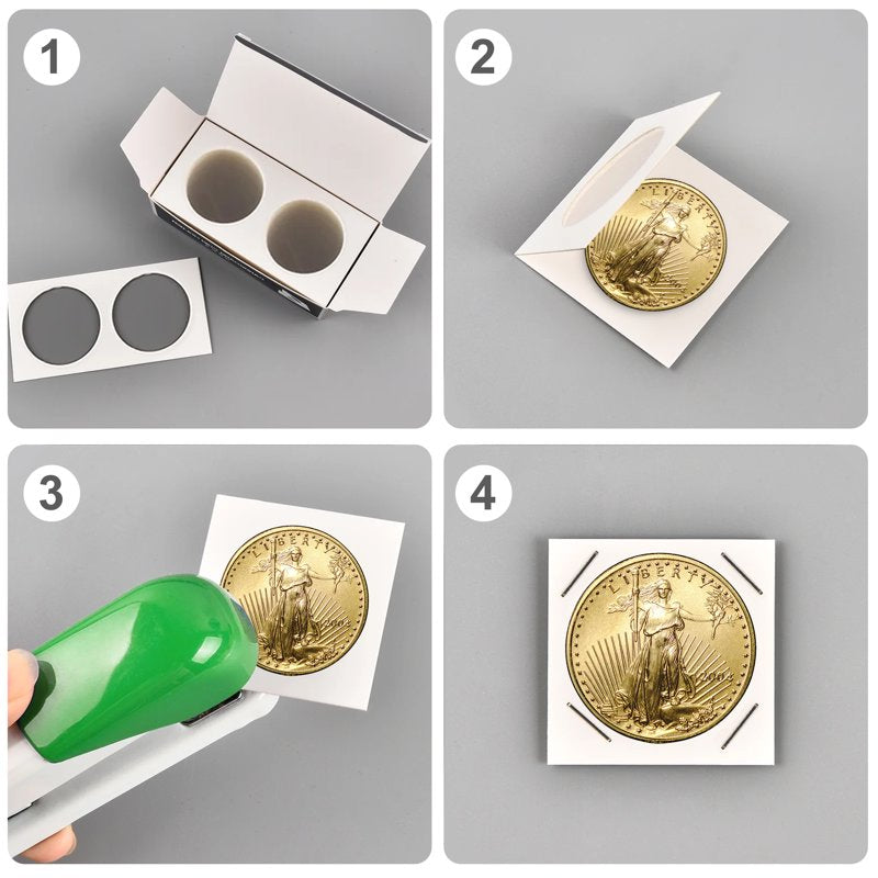 100pcs Cardboard Coin Holders 2x2 Inches - Protect and Display Coins
