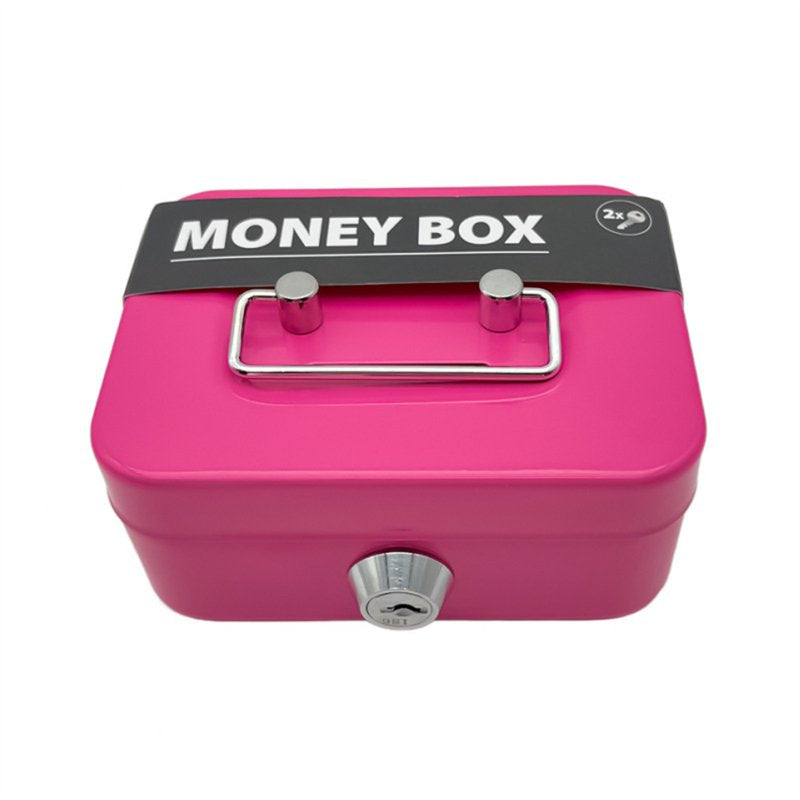 Portable Fireproof Metal Safe Box with Key Lock for Documents & Valuables