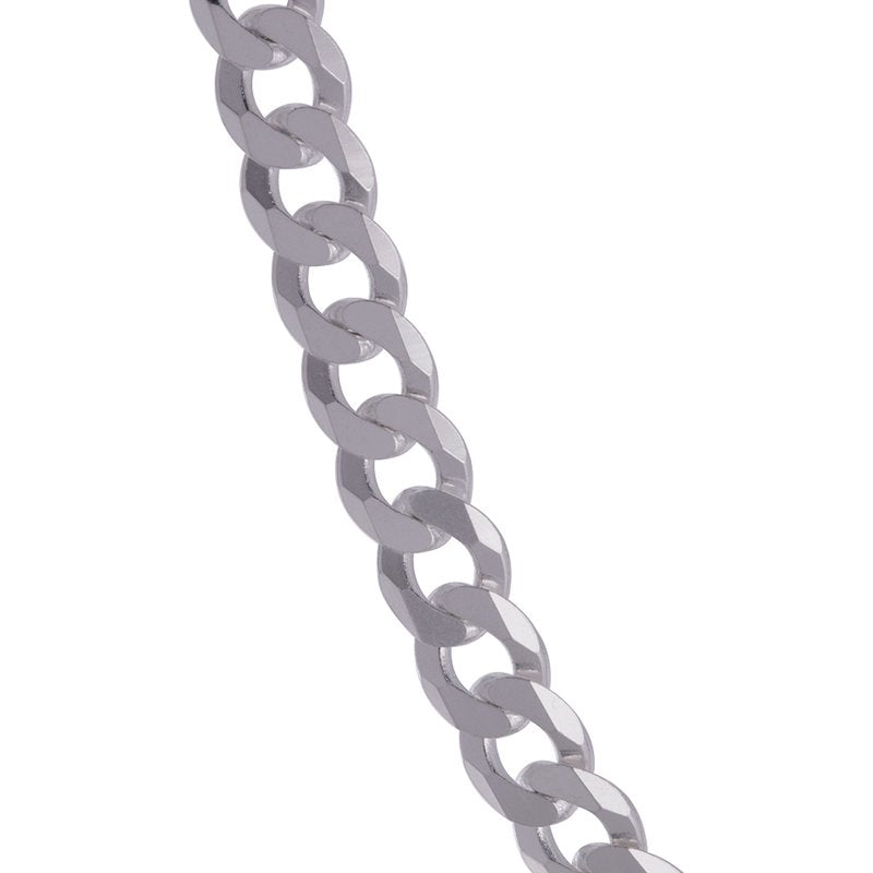 Sterling Silver 20-Inch Flat Curb Chain - 5mm Light Lighter Jewelry Chain