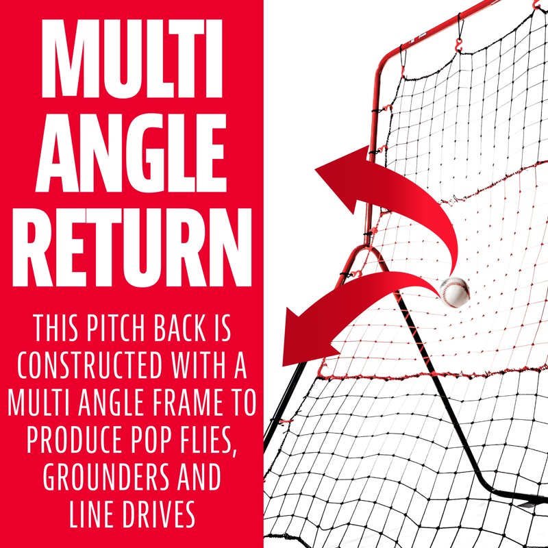 Youth Baseball Rebounder Net 55 x 36 Inches Practice Training Aid