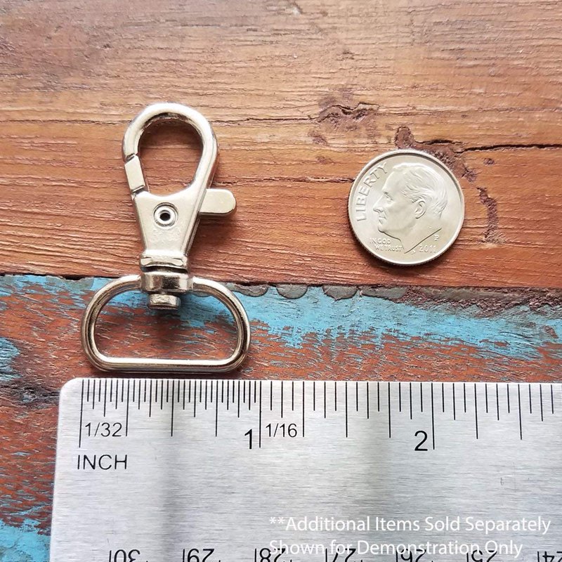 Bulk Metal Lobster Claw Clasps - 3/4 Inch Wide D-Ring Snap Hooks for DIY Crafts