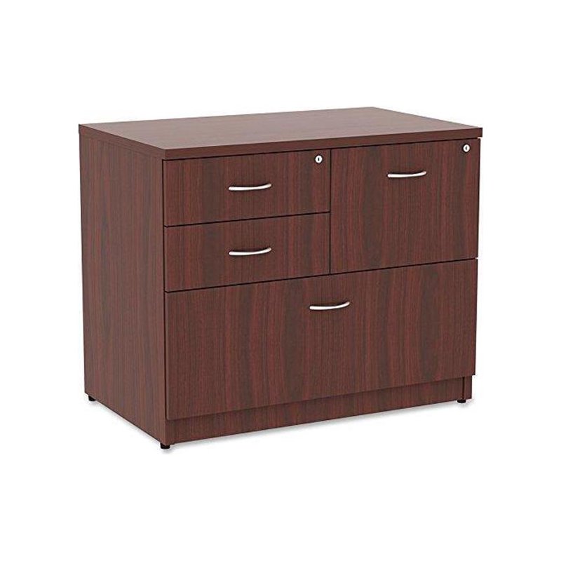 Lorell Essentials 4-Drawer Lateral File Cabinet with Lock & Laminate Finish