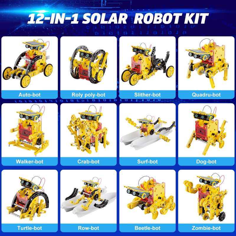 Solar Robot STEM Toys Kit for Kids 12-in-1 Building Toys Educational Science Set