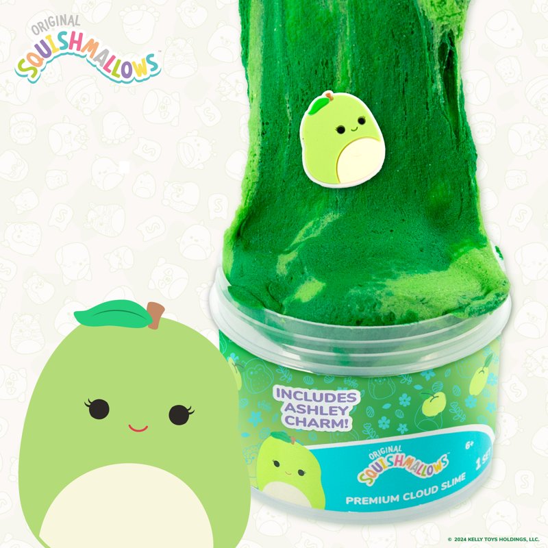 Squishmallows Cloud Slime Set - Assorted Fluffy Scented Jars with Charms