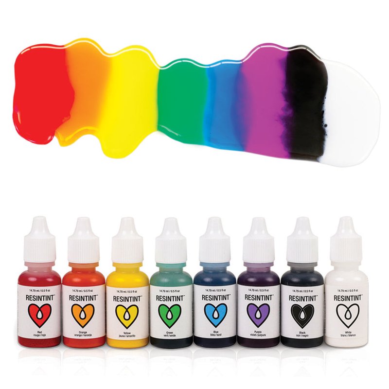 ArtResin ResinTint Set of 8 Liquid Pigment Colors for Epoxy Resin