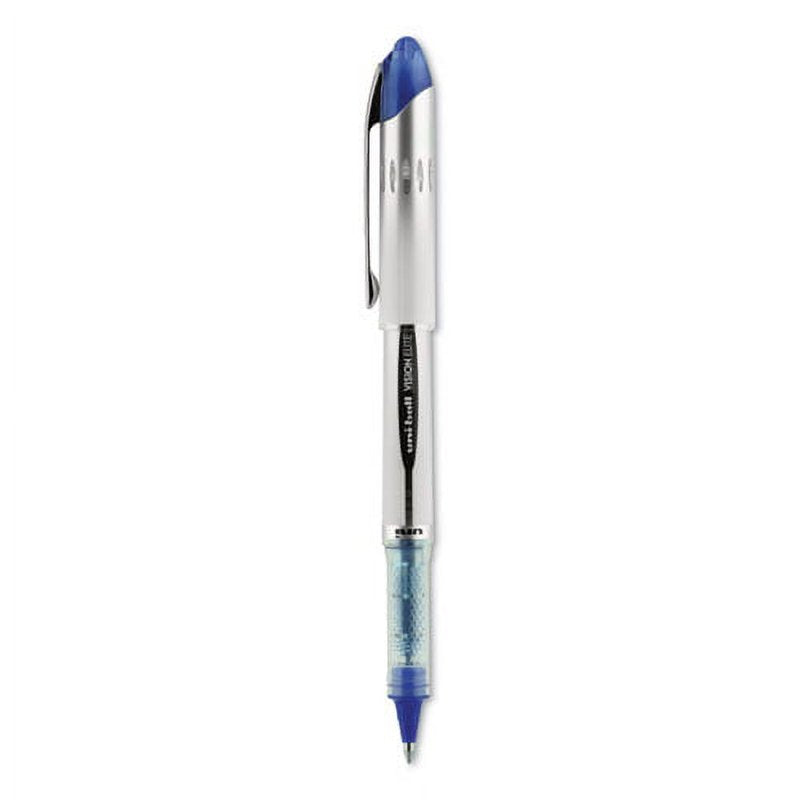 Uniball Vision Elite Rollerball Pen Bundle - Blue Ink, 0.8mm, White/Blue Barrel