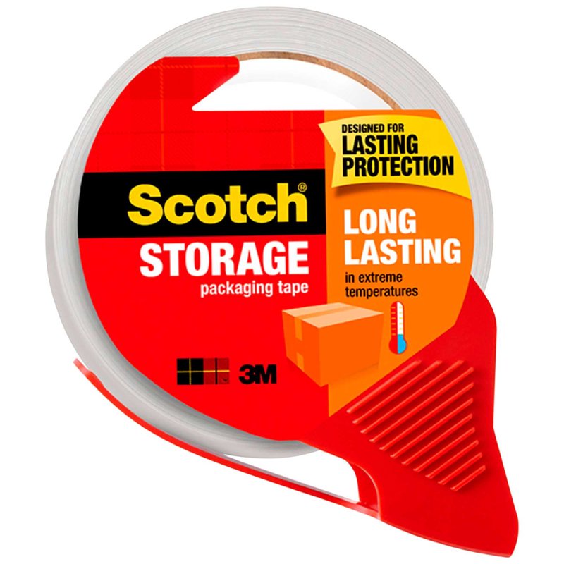Long Lasting Clear Packaging Tape with Dispenser - 1 7/8 x 54.6 Yd