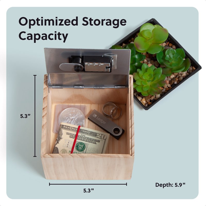 Diversion Safe Plant Pot with Combination Lock - Hidden Cash and Jewelry Storage