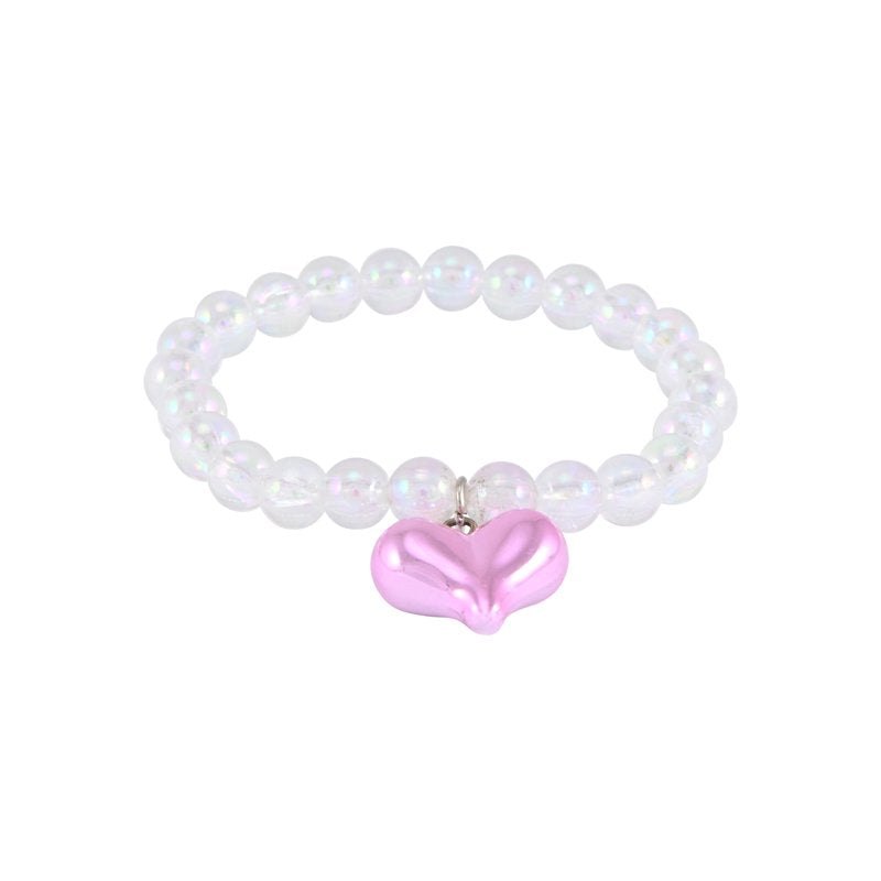 Kids Pink Glitter Silicone LED Watch with Matching Stretch Bracelets - Justice