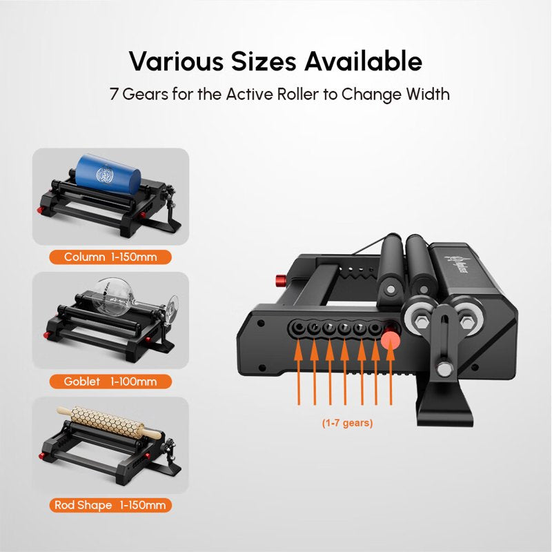 Laser Engraver Rotary Roller for Cylindrical Objects 360° Adjustment