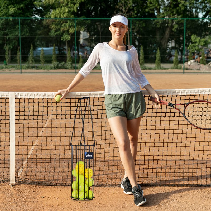 Pickleball Ball Hopper with Non-Slip Handle - Portable Tennis & Padel Collector