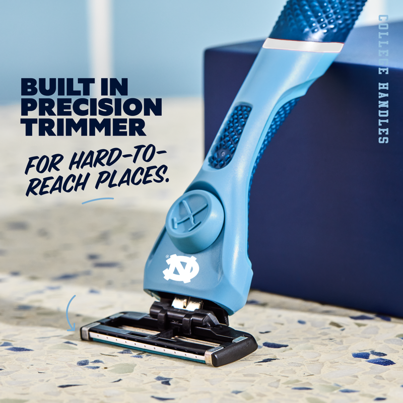 6-Blade Razor Starter Set with Reusable Handle - College Team Colors
