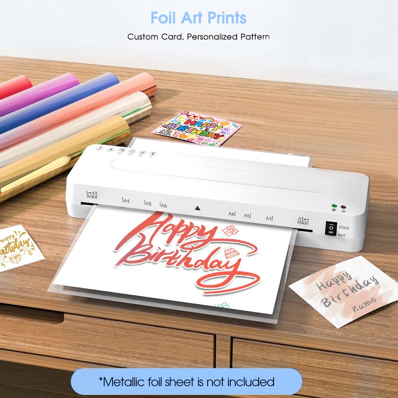13-Inch 3-in-1 Laminator Machine with Laminating Sheets, Trimmer & Corner Rounder