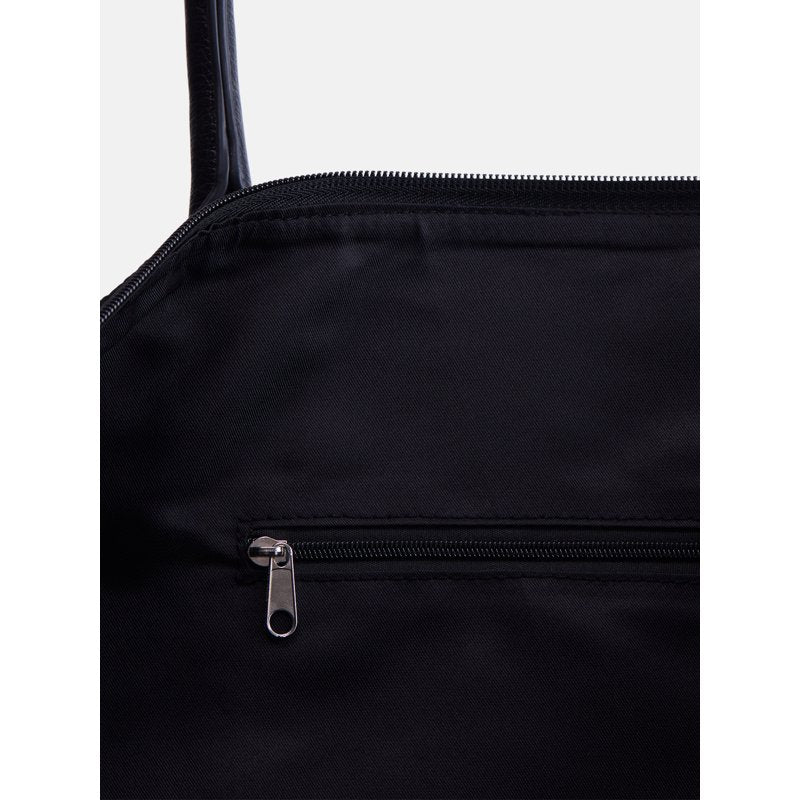 Women's Weekender Tote Bag with Interior & Exterior Pockets - Black