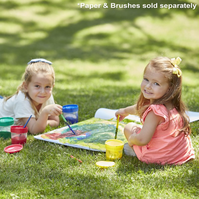 Spill-Proof Paint Cups Set - 4 Dishwasher-Safe Art Storage Containers