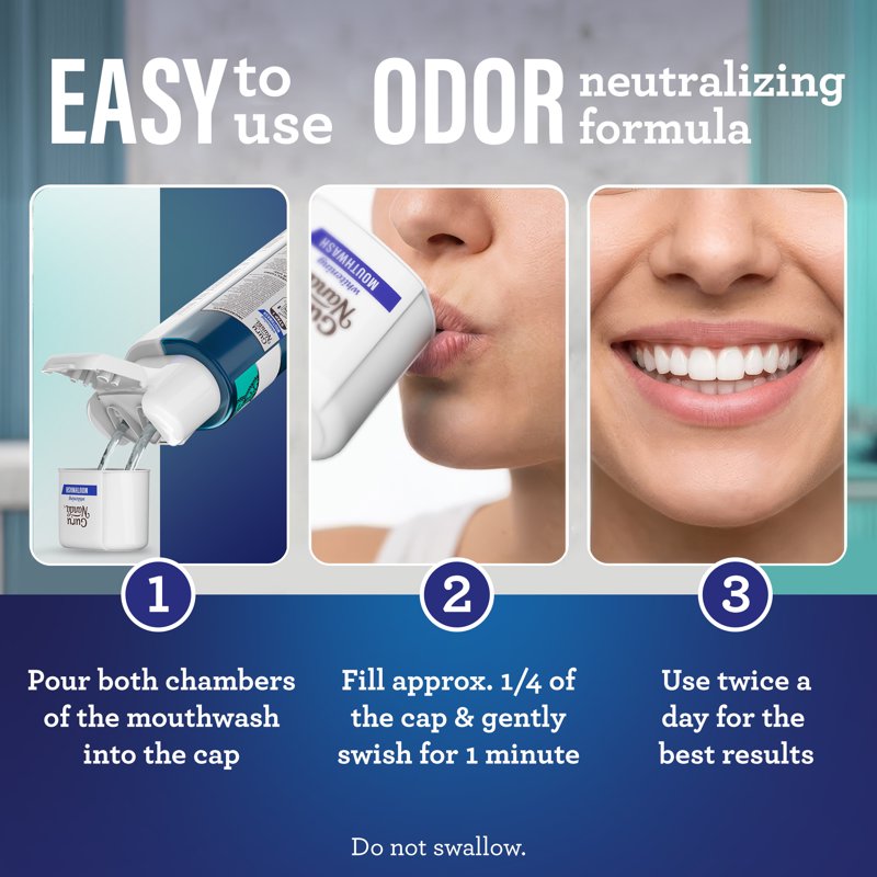 Whitening Dual Chamber Mouthwash - Fluoride & Alcohol-Free, Wild Mint, 20 fl oz