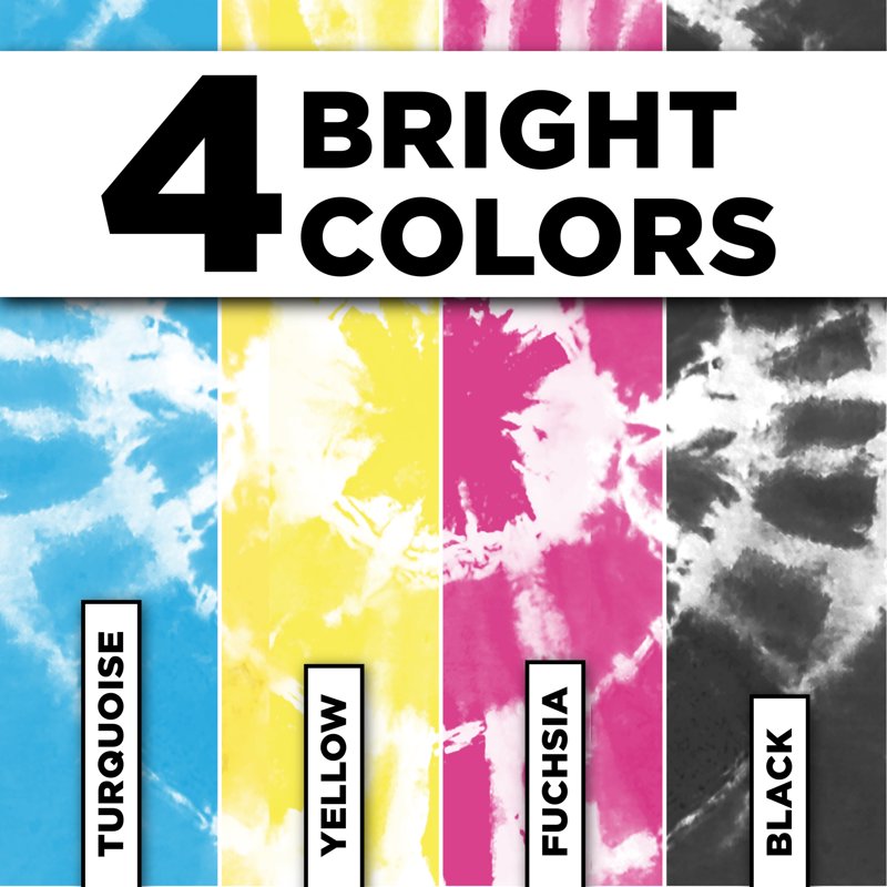 Tie-Dye Kit with Fiber Reactive Dyes, Soda Ash & Supplies for Fabric Art