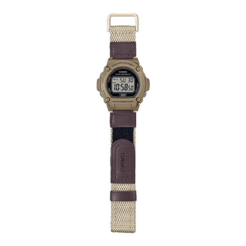 Men's Digital Watch with Cloth Band Waterproof LED Backlight