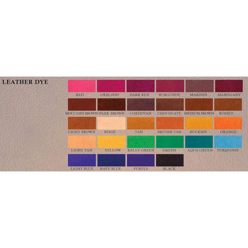 Leather Dye Medium Brown - Alcohol-Based, Permanent Leather Color for Shoes, Belts & Furniture