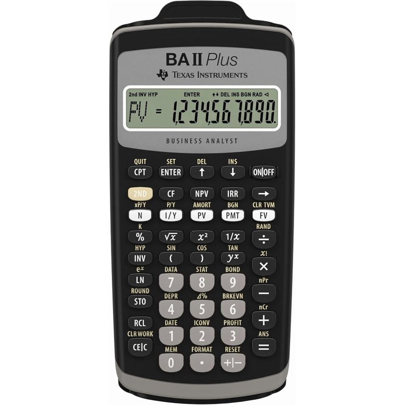 Financial Calculator BA II Plus Black - Profitability, NPV & IRR Functions