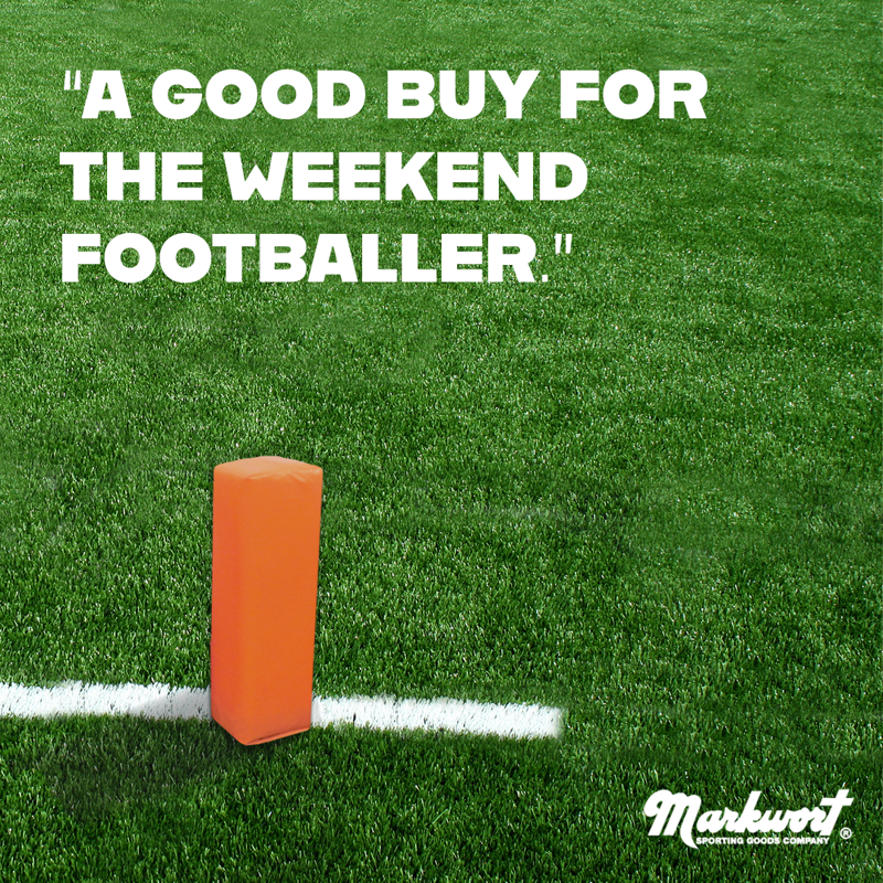 Football Pylons Set of 4 - Goal Line & End Zone Markers with Weighted Base