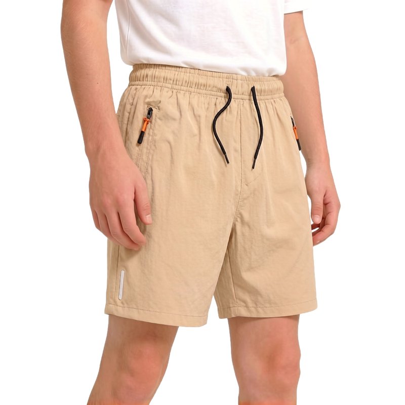Boys Lightweight Quick-Dry Hiking Shorts 5-Piece Pack Elastic Waist Pockets Z4-Black MKOSPLRT