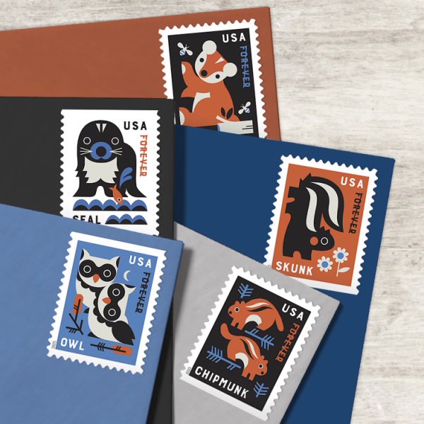 Baby Wild Animals USPS Forever Postage Stamp Book of 20 Collectible US First Class