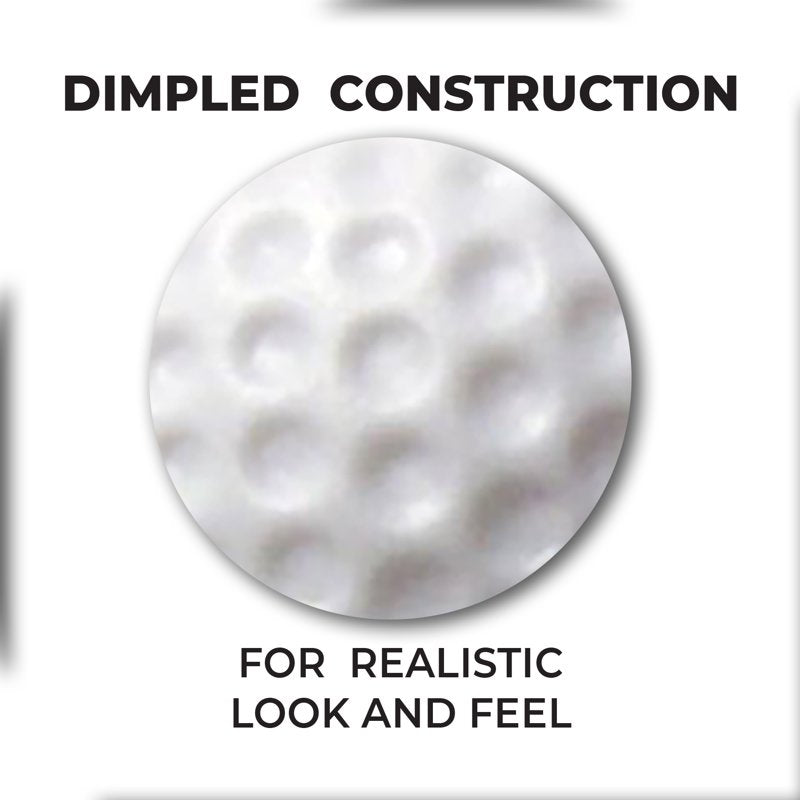 Foam Golf Practice Balls 12 Pack - High-Impact Dimpled Yellow Training Balls for Indoor & Outdoor Golf
