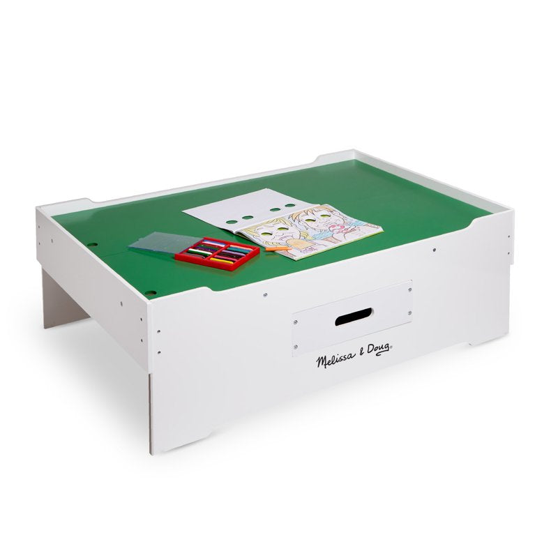 Kids Storage Multi Activity Play Table - Wooden Train & Craft Table