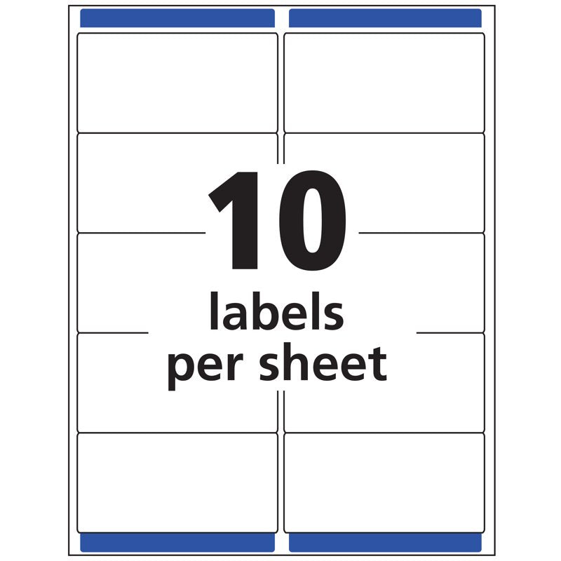 Clear Shipping Labels - 2 x 4 Inch, 500 Pack, Matte Adhesive Address Labels