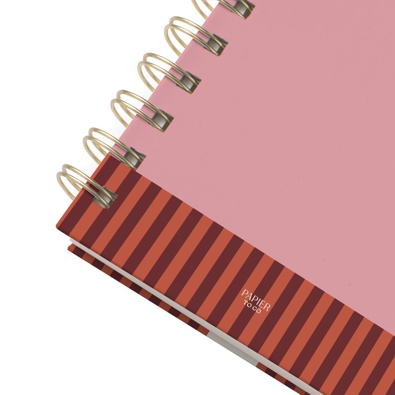 Spiral Hardcover Notebook B5 Size - College Ruled Pink Lined Journal