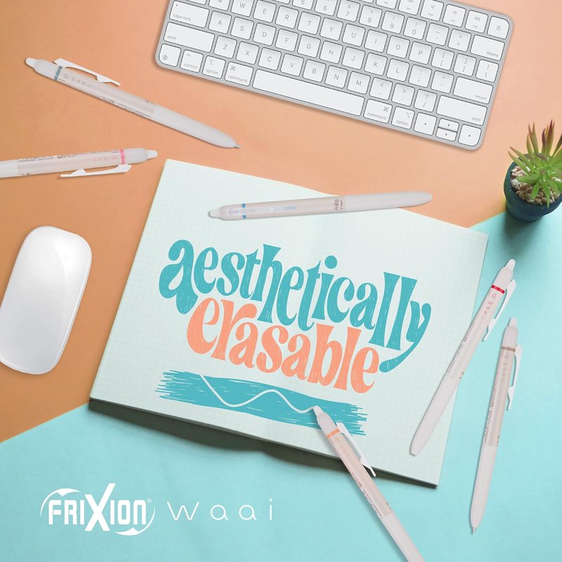 Erasable Gel Ink Pens Set - Extra Fine Point 0.5mm Assorted Colors
