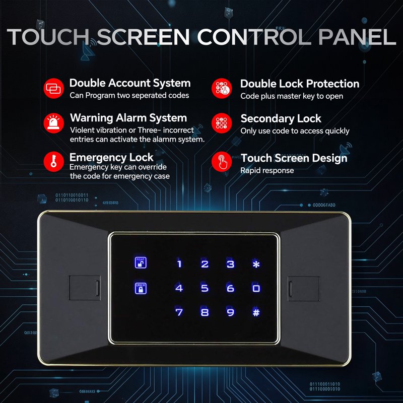 Heavy Duty Digital Safe with Keypad and Keys - 2.5 Cubic Feet Home Security Safe