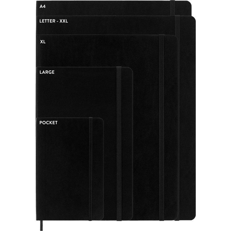 Pocket Notebook - Classic Black Soft Cover, 3.5 x 5.5 inches, FSC-Certified Paper