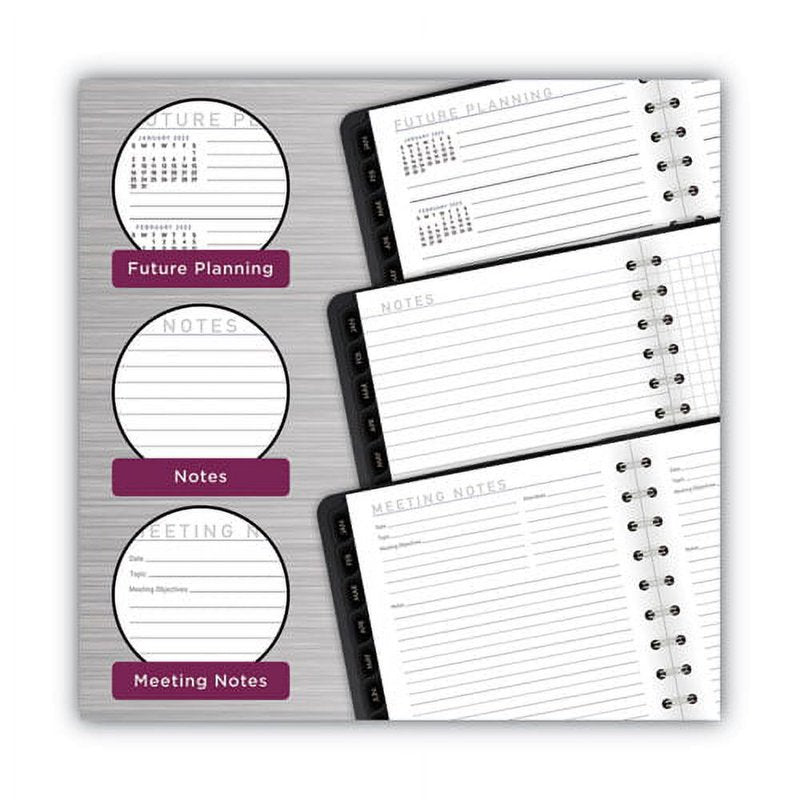 Monthly Planner Bundle 12-Month Dated Calendar with Note Pages - Black Cover