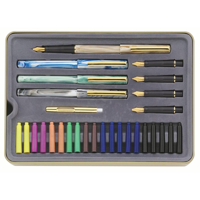 Calligraphy Set with Nibs, Ink, and Practice Book - 33-Piece Art Supplies