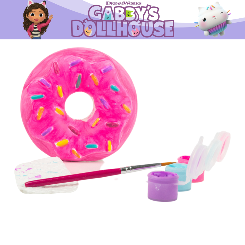 Kids DIY Paint Set for Ceramic Figurines - Gabby’s Dollhouse Character Craft Kit
