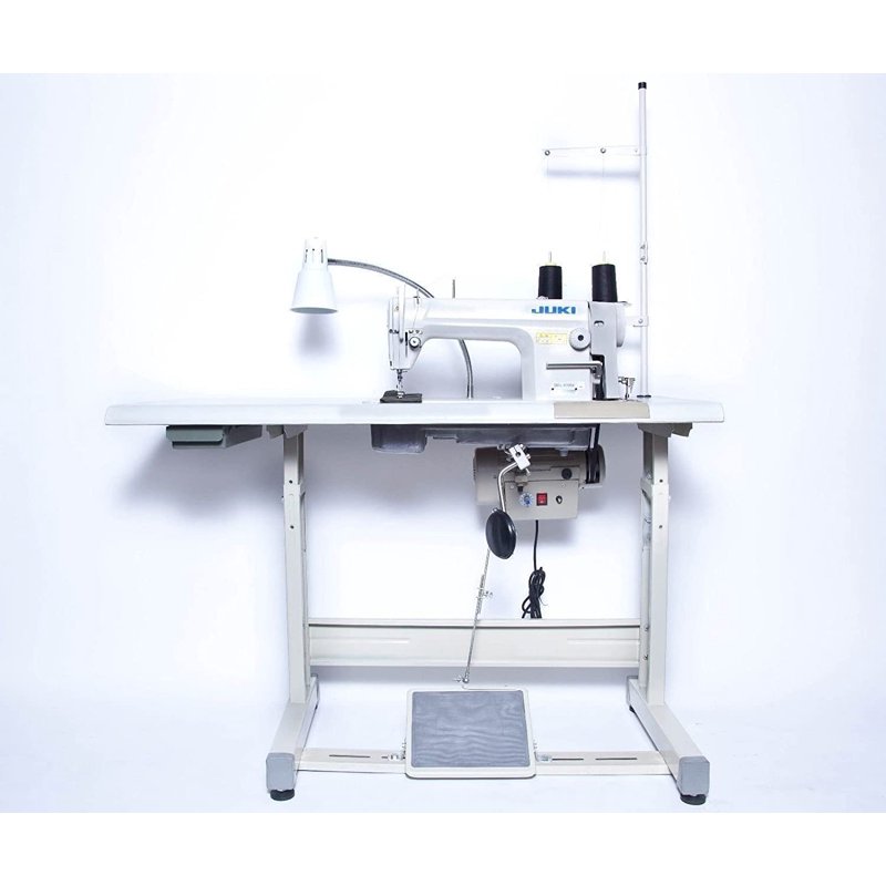 Heavy-Duty Industrial Straight Stitch Sewing Machine with Table and Servo Motor